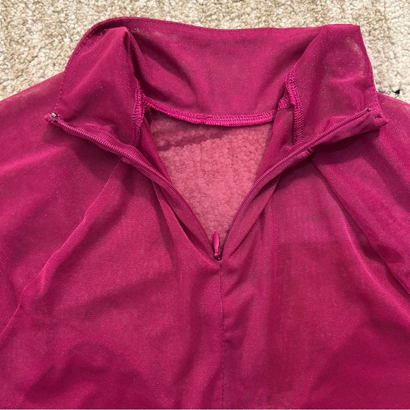 NWOT Fleur du Mal Fuchsia Sheer Crop Top - Picture 14 of 14
